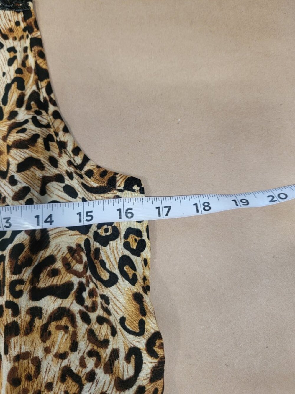 The Hanger Size M Leopard Print Tank Top with Lace Back Straps, NEW with Tag - Picture 7 of 12